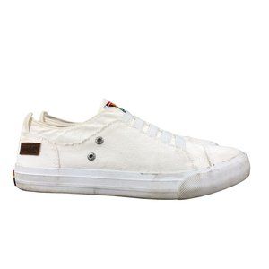 Blowfish Malibu Women's Size 7 White Rainbow 100% Cotton Low Top Sneakers